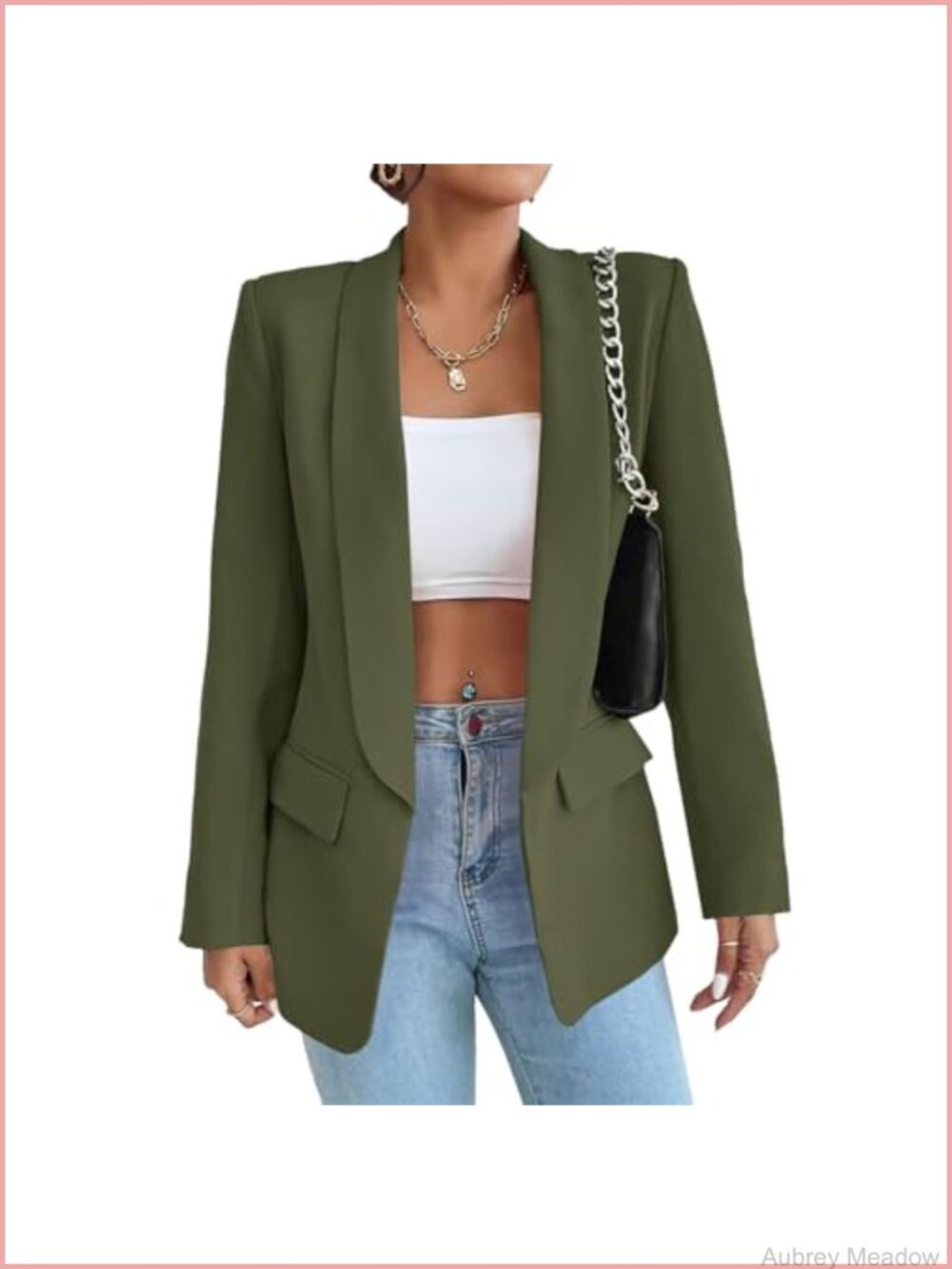 Women's Casual Blazer Long Sleeve Open Front Shawl Collar Slim Fit Work Office